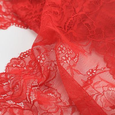 light and pretty red trim lace