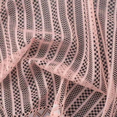 stripe design lace trimming